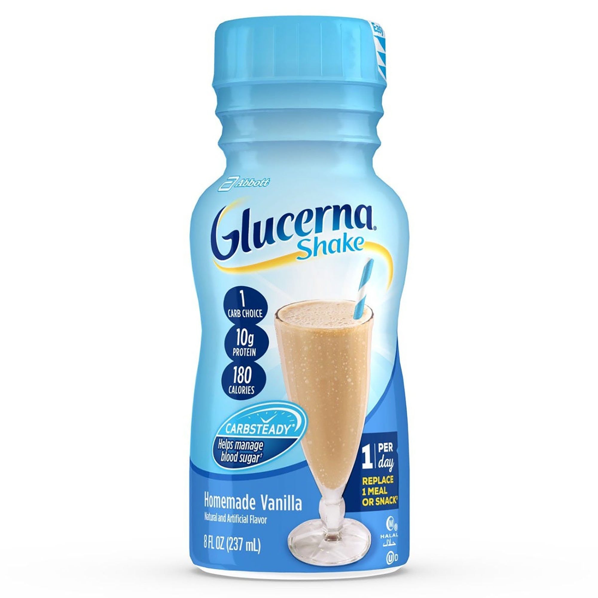 626431 - Glucerna - Glucerna Original Shake Oral Supplement Vanilla Flavor Liquid 8 oz. Bottle, 57801, Pack of 1, (EA)