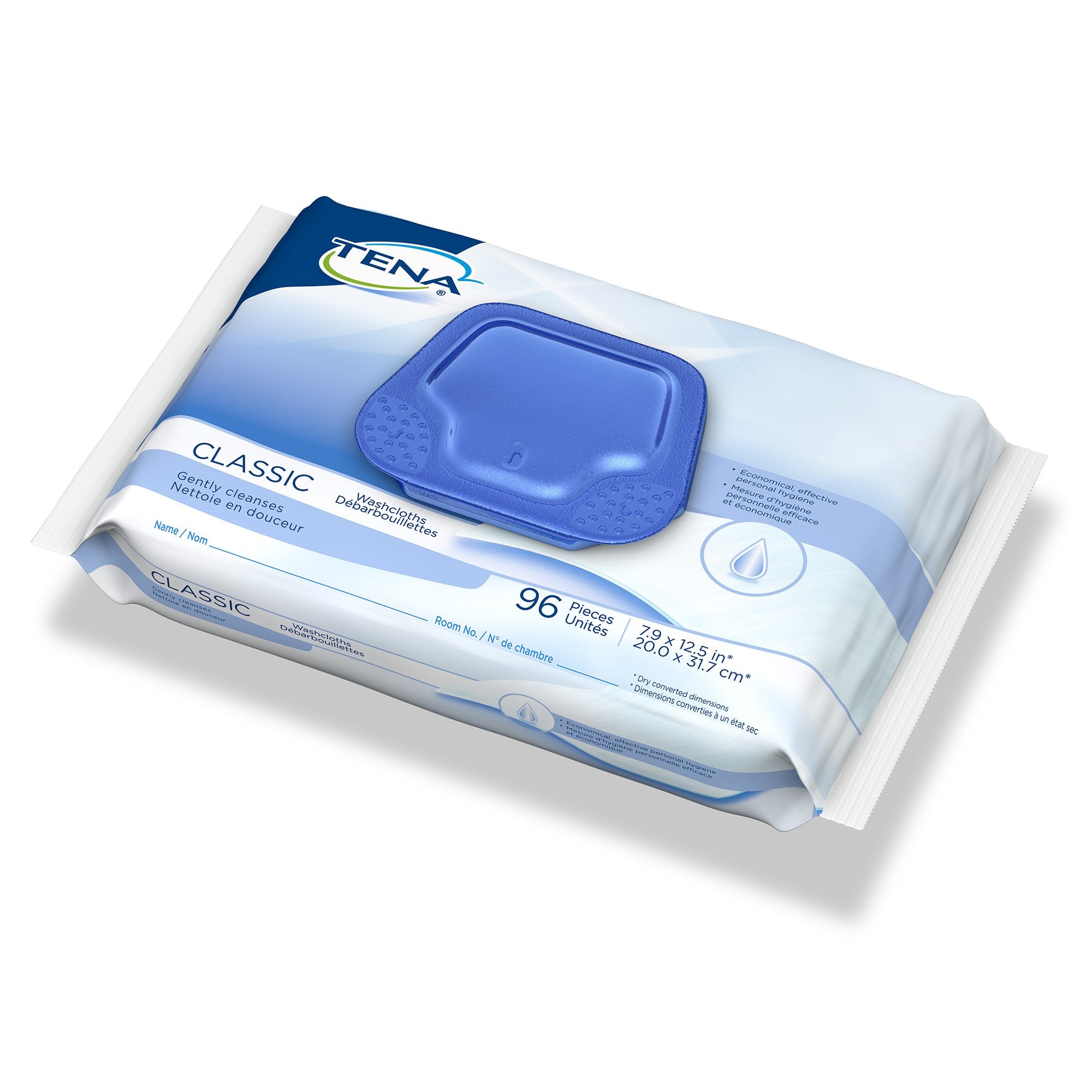 1000920 - TENA - TENA ProSkin Classic Personal Cleansing Wipe with Aloe, Vitamin E and Chamomile, Size 7.9 x 12.5'', Bag of 96, (BG)