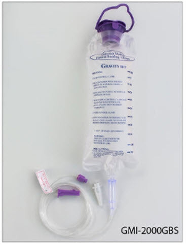 1034493 - Generica - Generica Gravity Feeding Bag Set with ENFIT Connector and Transitional Adapter 1000 mL, GMI2000GBS, Case of 30, (CS)
