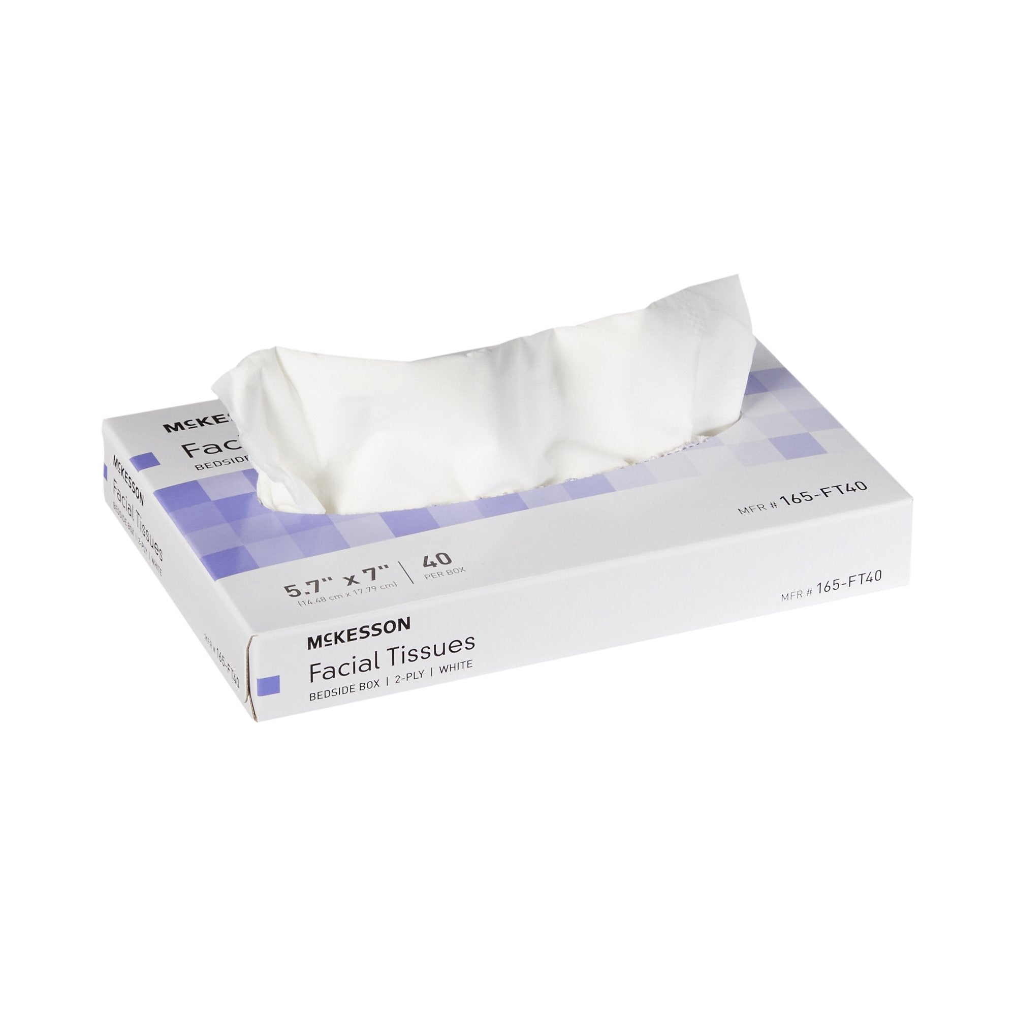 1040597 - McKesson - McKesson Facial Tissue, 5.7 X 7", Flat Box, 40 Counts per Box, Box of 40, (BX)