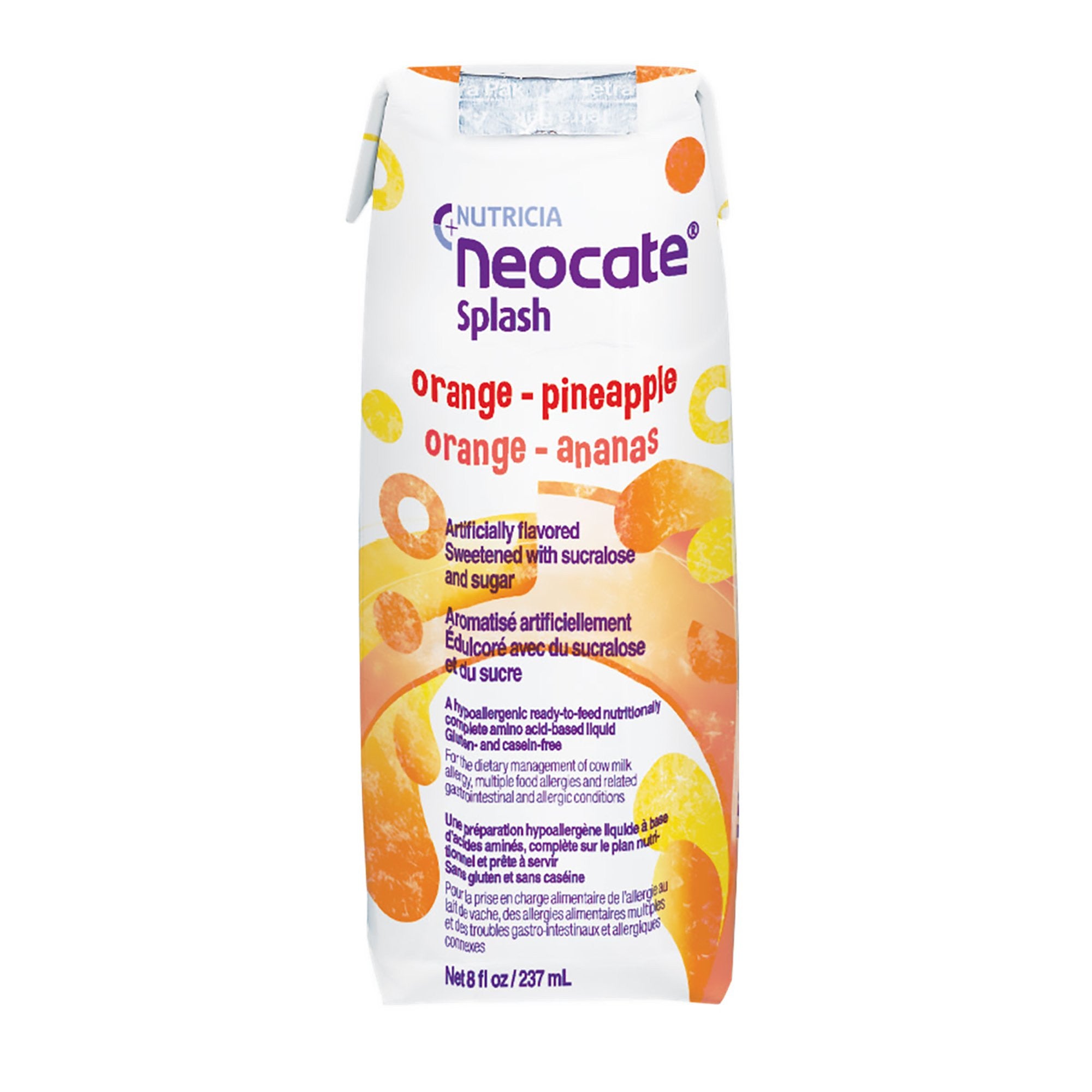 1065637 - Neocate - Pediatric Oral Supplement Neocate Splash Orange / Pineapple Flavor 8 oz. Carton Liquid Amino Acid Food Allergies 122436 Case of 27, (CS)