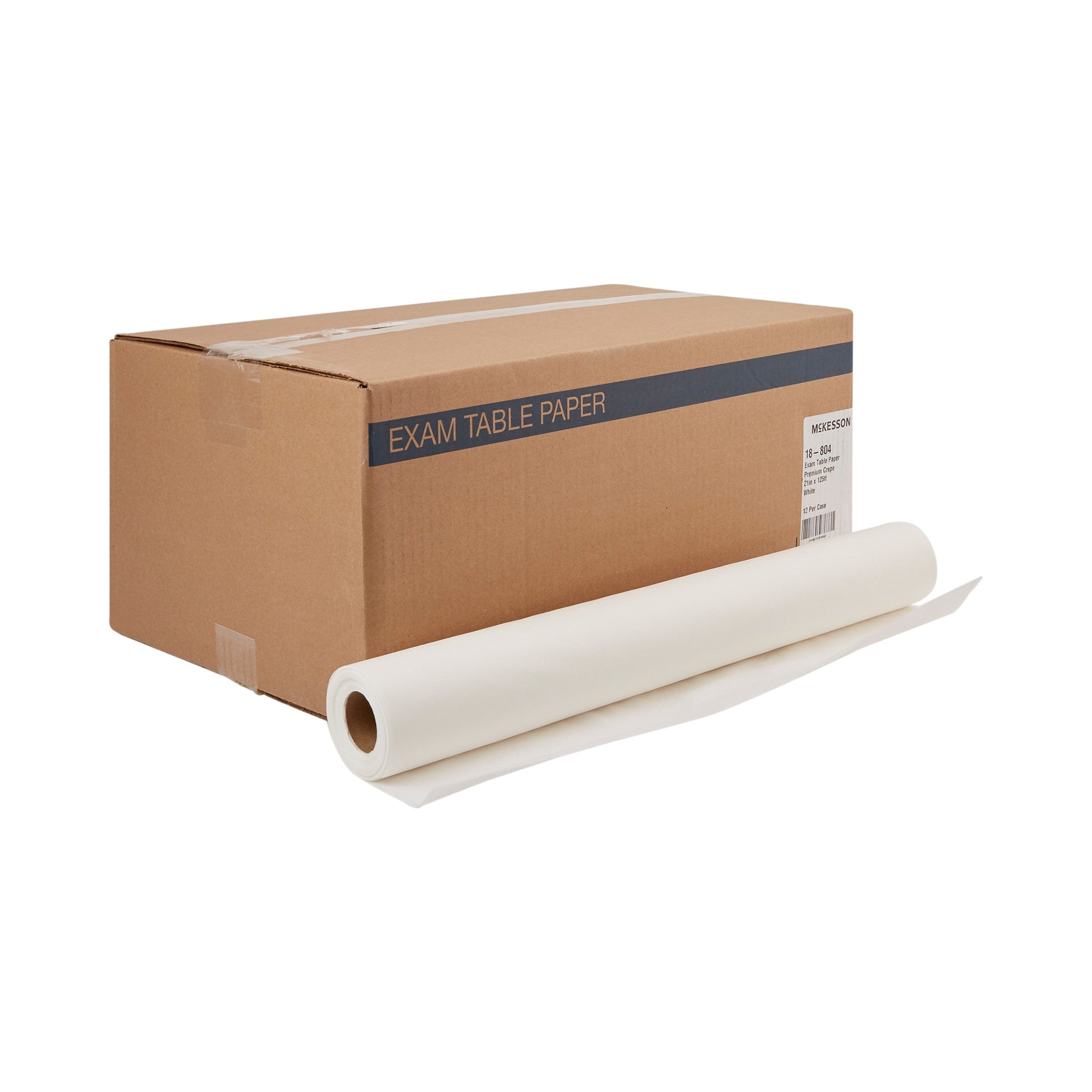113111 - McKesson - McKesson Table Paper White Crepe, 21" x 125 ft, 12 Rolls per Case, Case of 12, (CS)
