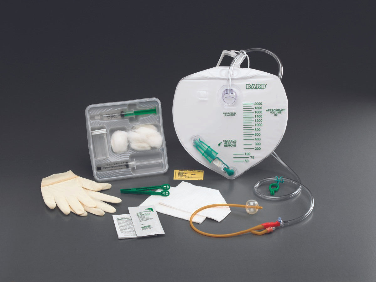 146132 - Lubricath - Lubricath Foley Indwelling Catheter Tray, 5 cc Balloon, 2L Anti-Reflux Drain Bag, 16 Fr., Case of 10, (CS)