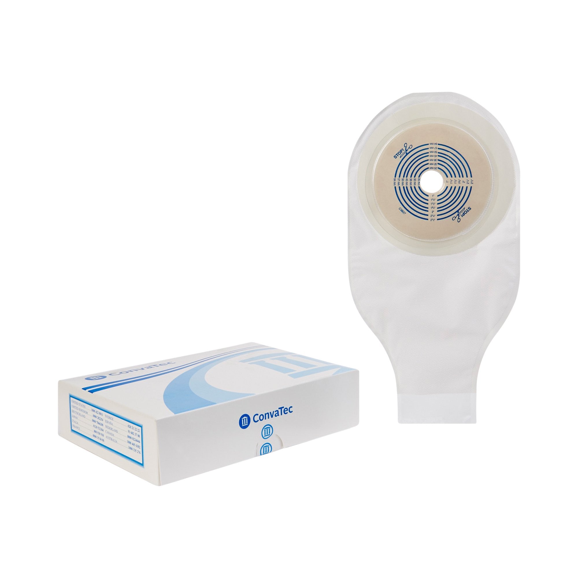 149320 - ActiveLife - Colostomy Pouch ActiveLife One-Piece System 12 Inch Length Flat, Trim To Fit 3/4 to 2-1/2 Inch Stoma Drainable 022771 Box of 10, (BX)