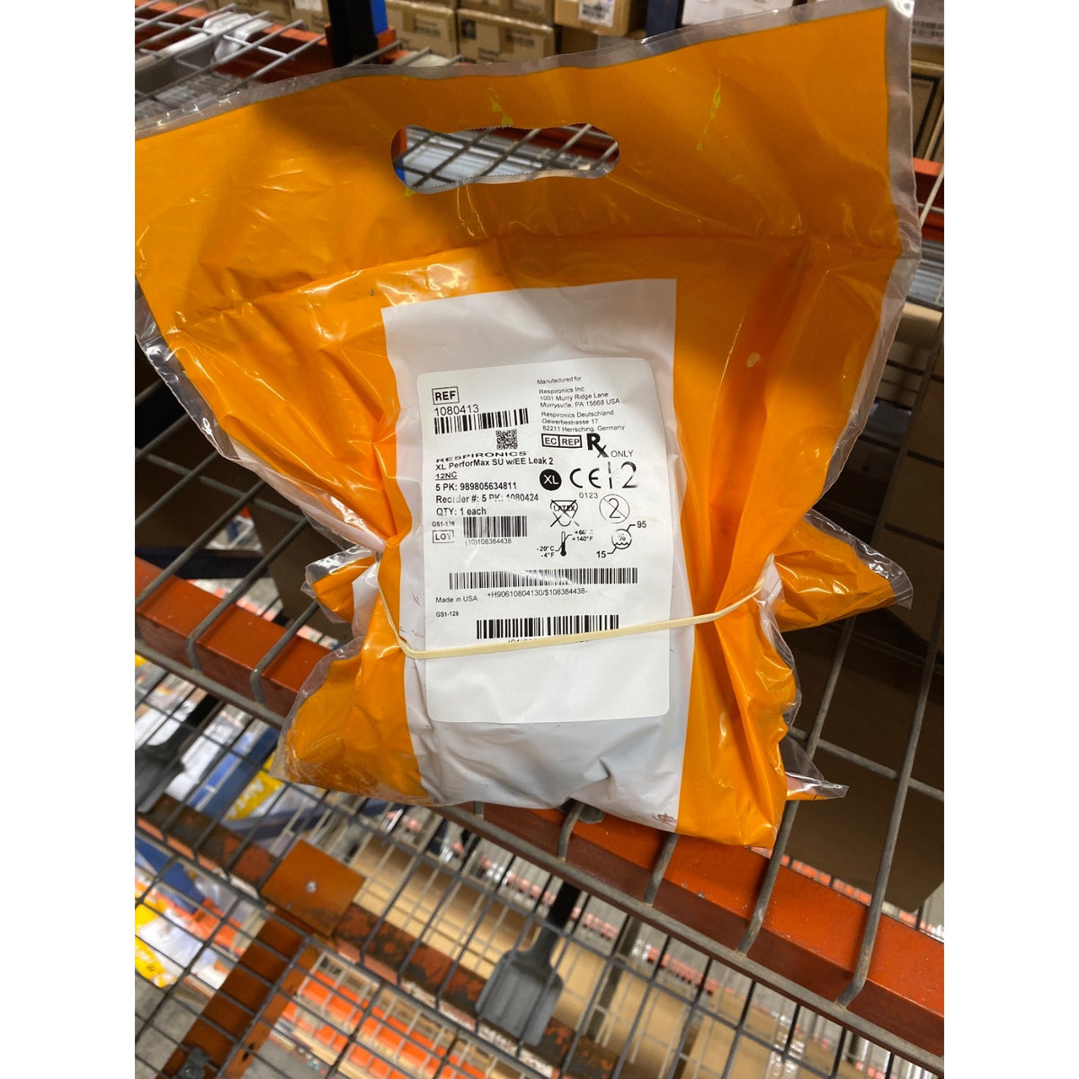1080413 - RESPIRONICS - PerforMax Mask with Entrainment Elbow, Single Patient Use, Extra Large, (EA/1)