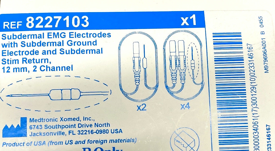 8227103 - MEDTRONIC - ELECTRODE 8227103 SUBD NEEDLE SET ROHS, (BX/6)
