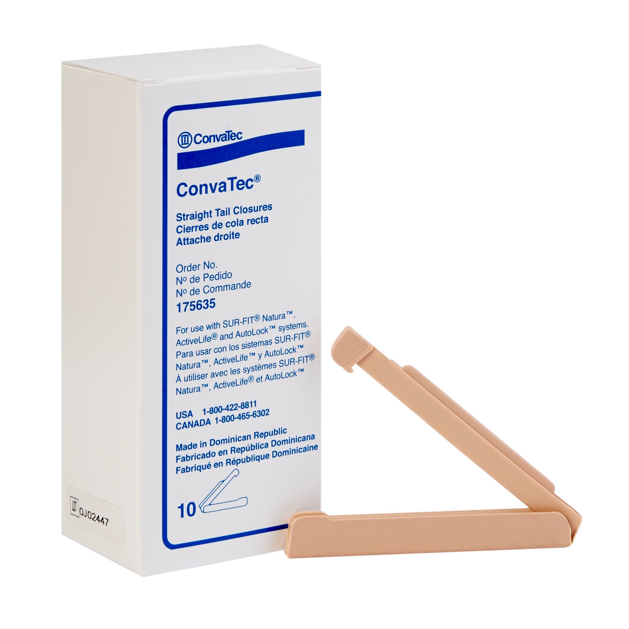 164641 - Conva - Tail Closure Clamp ConvaTec Flexible Plastic 175635 Pack of 1, (EA)