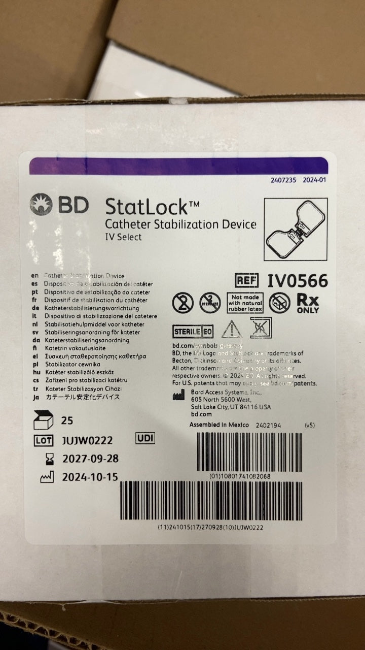 IV0566 - BD - BD StatLock Catheter Stabilization Device IV Select, (BX/25)