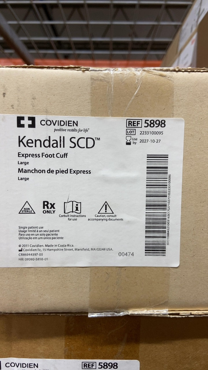 5898 - COVIDIEN - Kendall SCD Express Foot Cuff, Large, Non-Sterile, (BX/10)