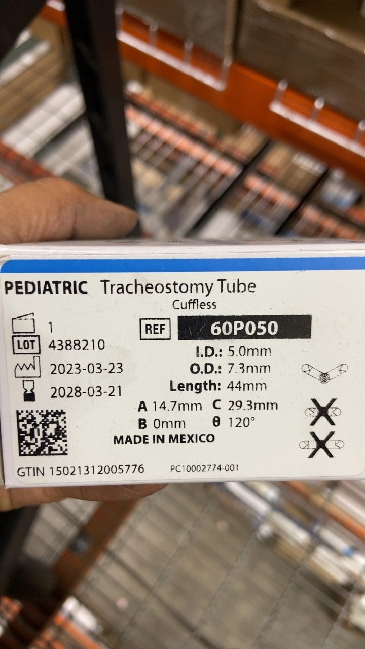 60P050 - SMITHS MEDICAL - Bivona Uncuffed Trach Tubes - Trach Tube, Pediatric, Uncuffed, 5 mm, (BX/1)