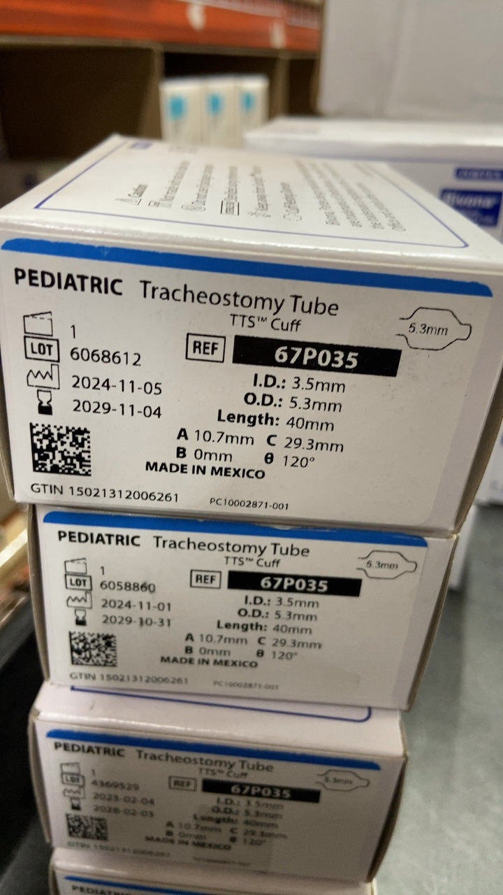 67P035 - SMITHS MEDICAL - Bivona Cuffed Neonatal Tubes - Trach Tube, Pediatric, Tight to Shaft, 3.5 mm, (BX/1)