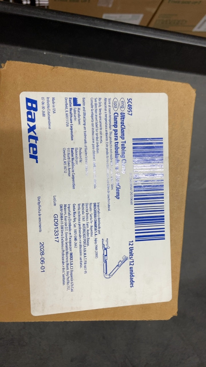 5C4957 - BAXTER - 5C6957 Clamp Clamp Tubing Ch 3/4" x 1 3/32" Clamp, (BX/12)