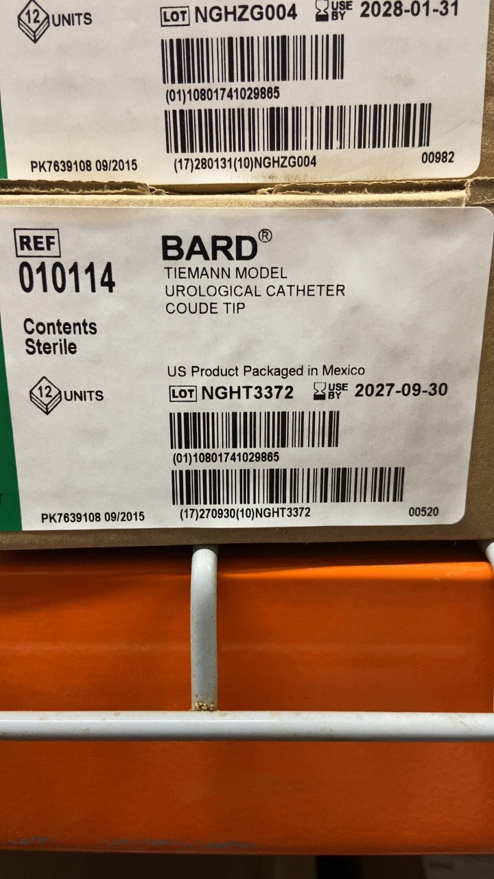 10114 - BARD - Bard® Tiemann Model Urological Catheter Coude Tip, (CS/12)