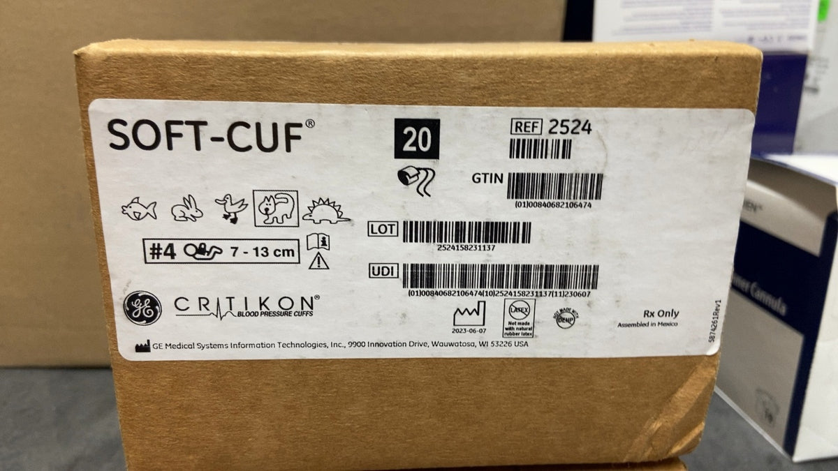 2524 - GE - SOFT-CUF Blood Pressure Cuffs #4 7-13 cm, (BX/20)