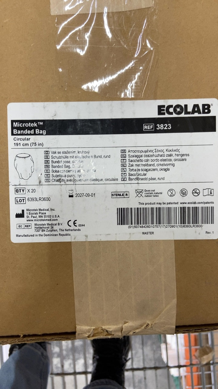 3823 - MICROTEK MEDICAL - Microtek™ Banded Bag, Circular, 191 cm (75 in), (BX/20)