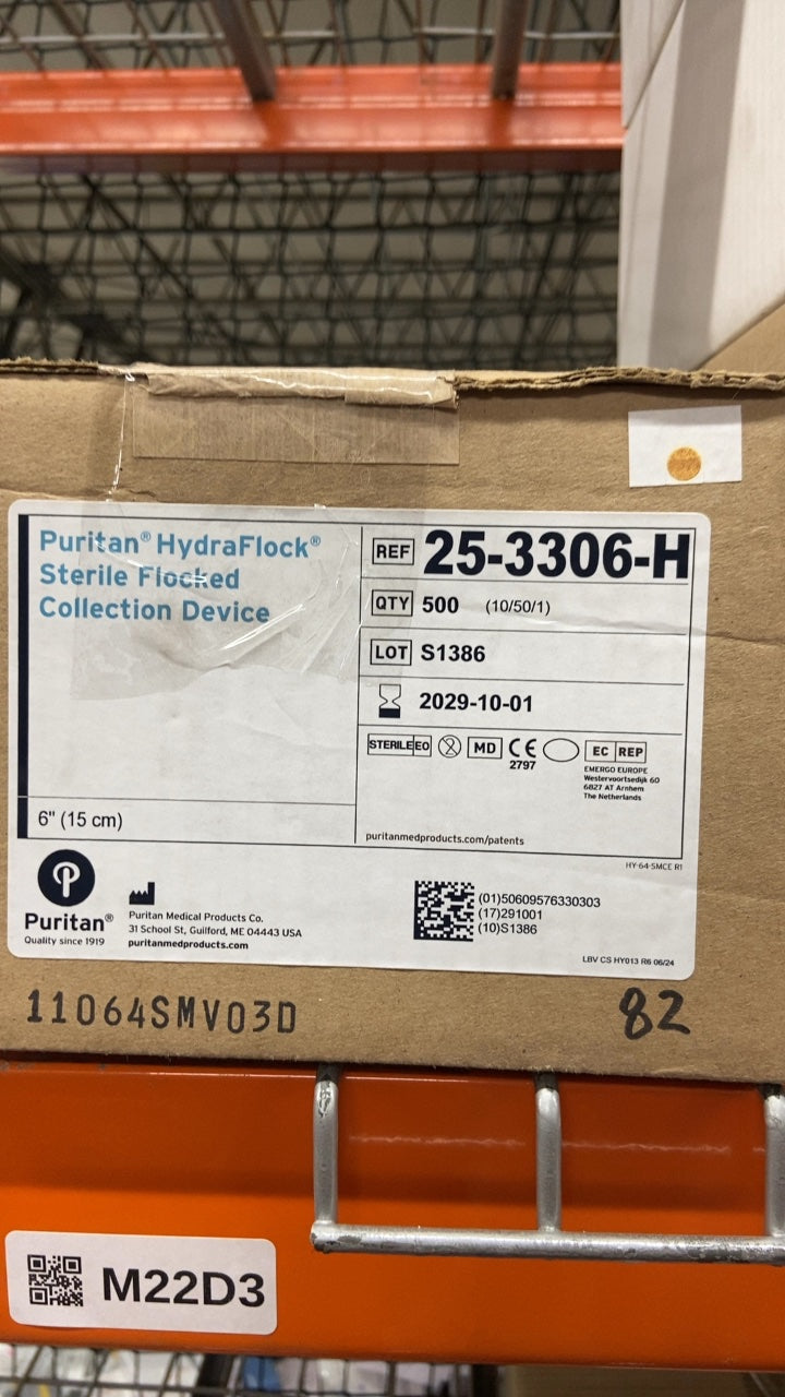 25-33306-H - PURITAN MEDICAL - Puritan HydraFlock Sterile Flocked Collection Device, (CS/500)