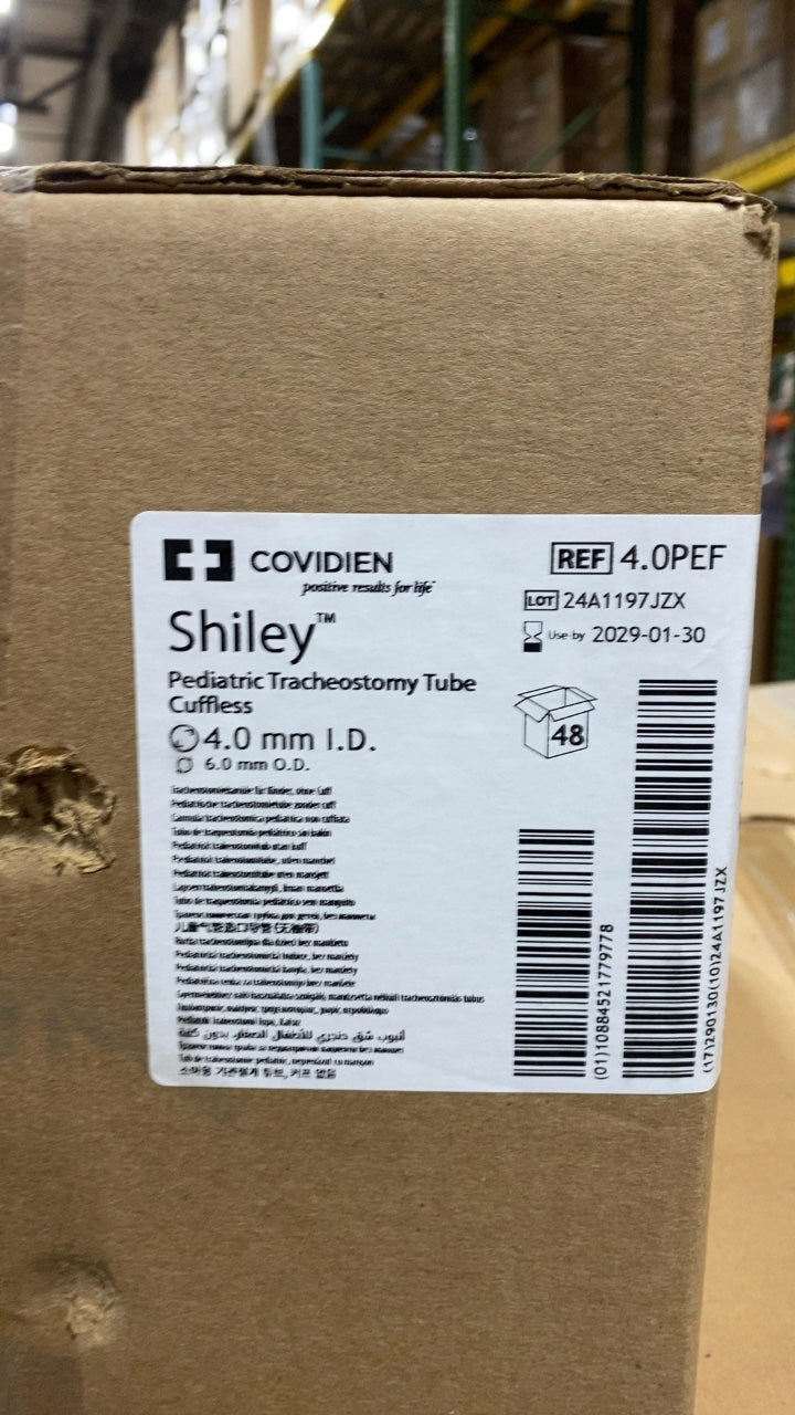 4.0PEF - COVIDIEN - Shiley Pediatric Tracheostomy Tube Cuffless, (BX/1)