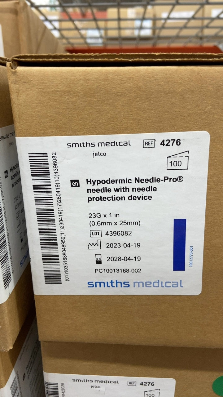 4276 - SMITHS MEDICAL - Hypodermic Needle-Pro® needle with needle protection device, (BX/100)