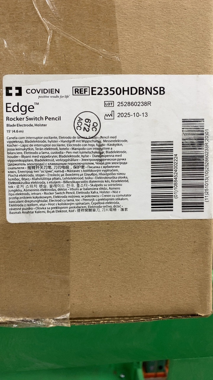 E2350HDBNSB - COVIDIEN - Edge Rocker Switch Pencil Blade Electrode, Holster, (CS/50)