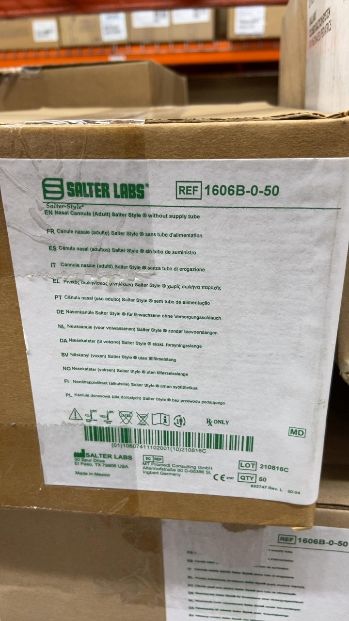 1606B-0-50 - SALTER LABS - EN Nasal Cannula (Adult) Salter Style without supply tube, (BX/50)