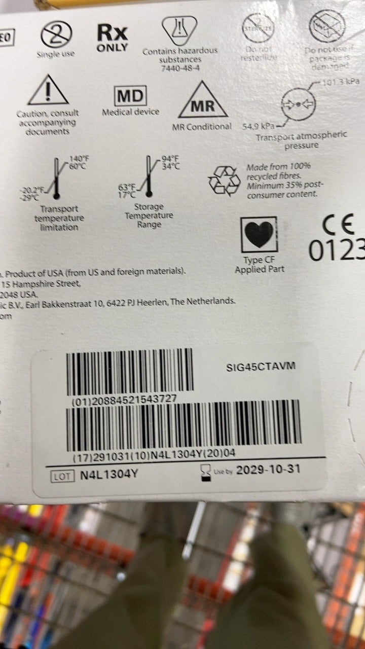 SIG45CTAVM - COVIDIEN - Tri-Staple 2.0 Single-Use Curved Tip Reload with Tri-Staple Technology, 45 mm Size, (BX/6)