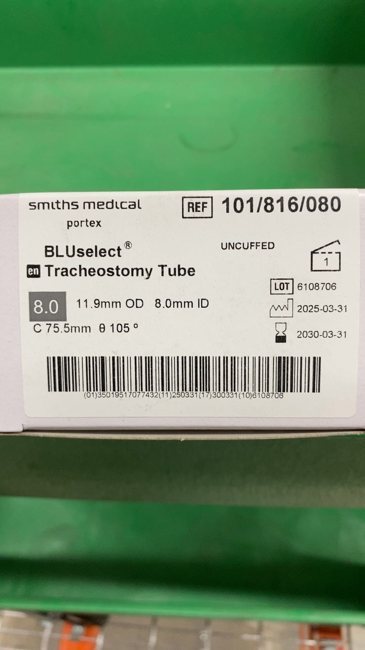101/816/080 - SMITHS MEDICAL - BLUselect Tracheostomy Tube, (BX/1)