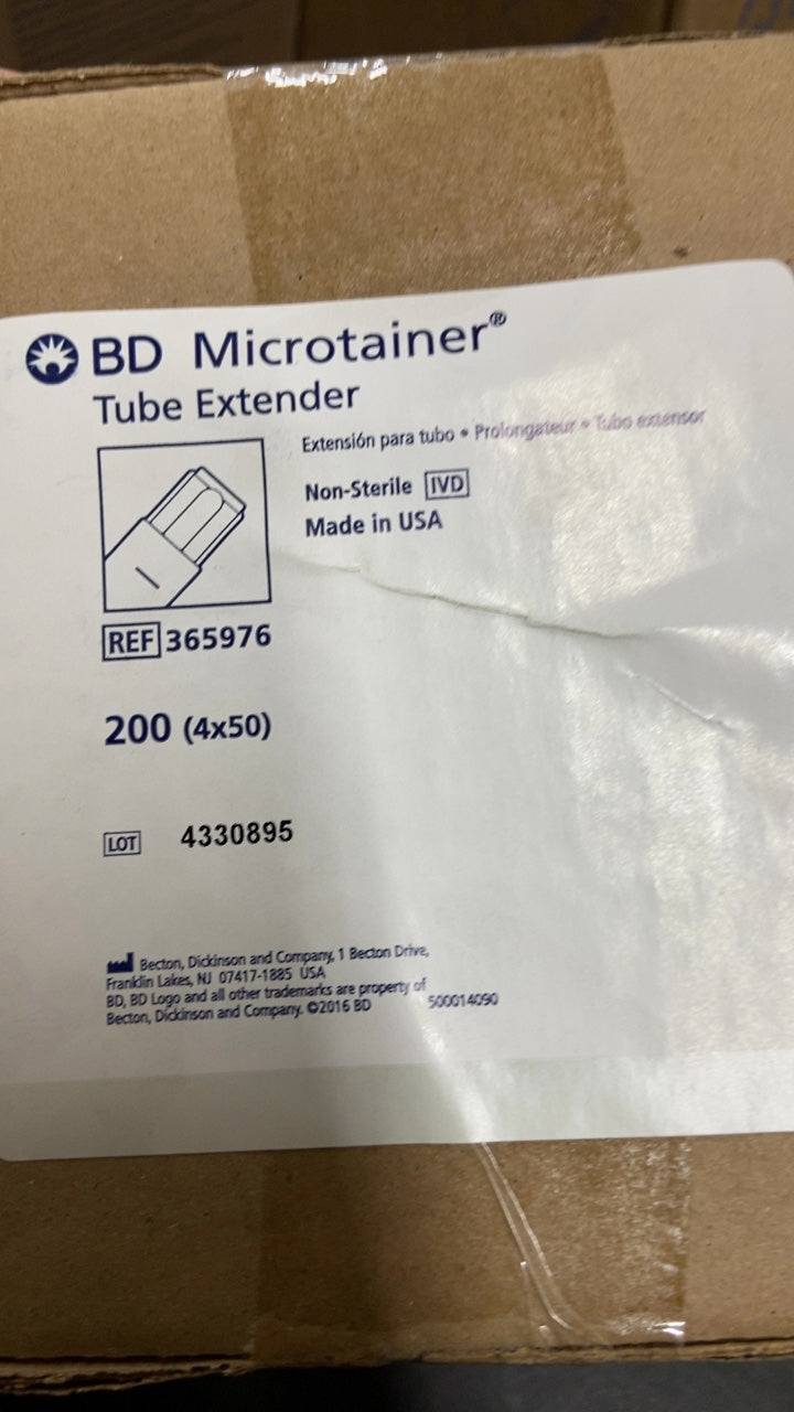 365976 - BD - BD Microtainer Tube Extender, (CS/200)