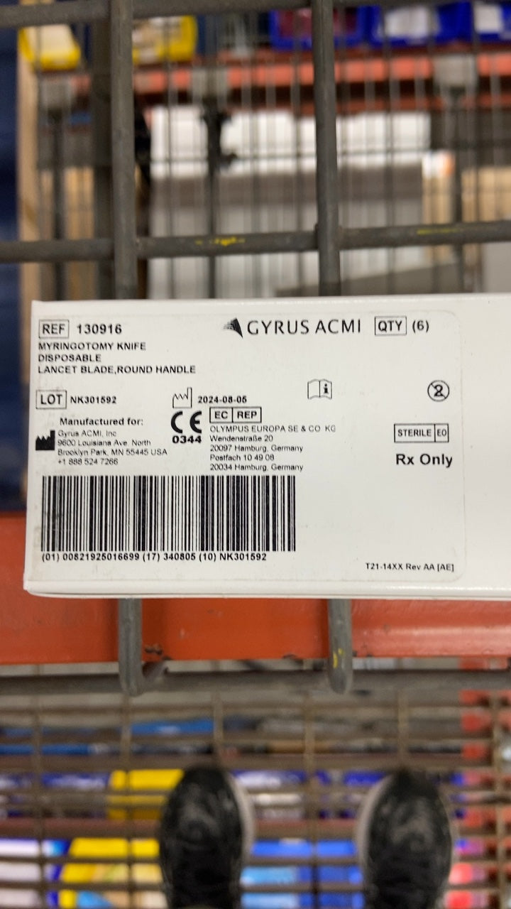 130916 - GYRUS ACMI - Myringotomy Knife Disposable Lancet Blade, Round Handle, (BX/6)