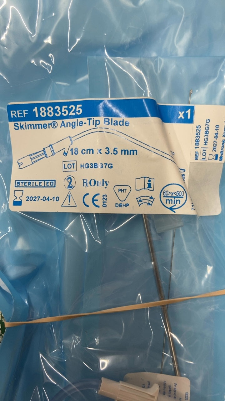 1883525 - MEDTRONIC - Skimmer Non-Rotatable Angle-Tip Blade, 3.5 mm dia. x 18 cm Length, 15° Angle, (EA/1)