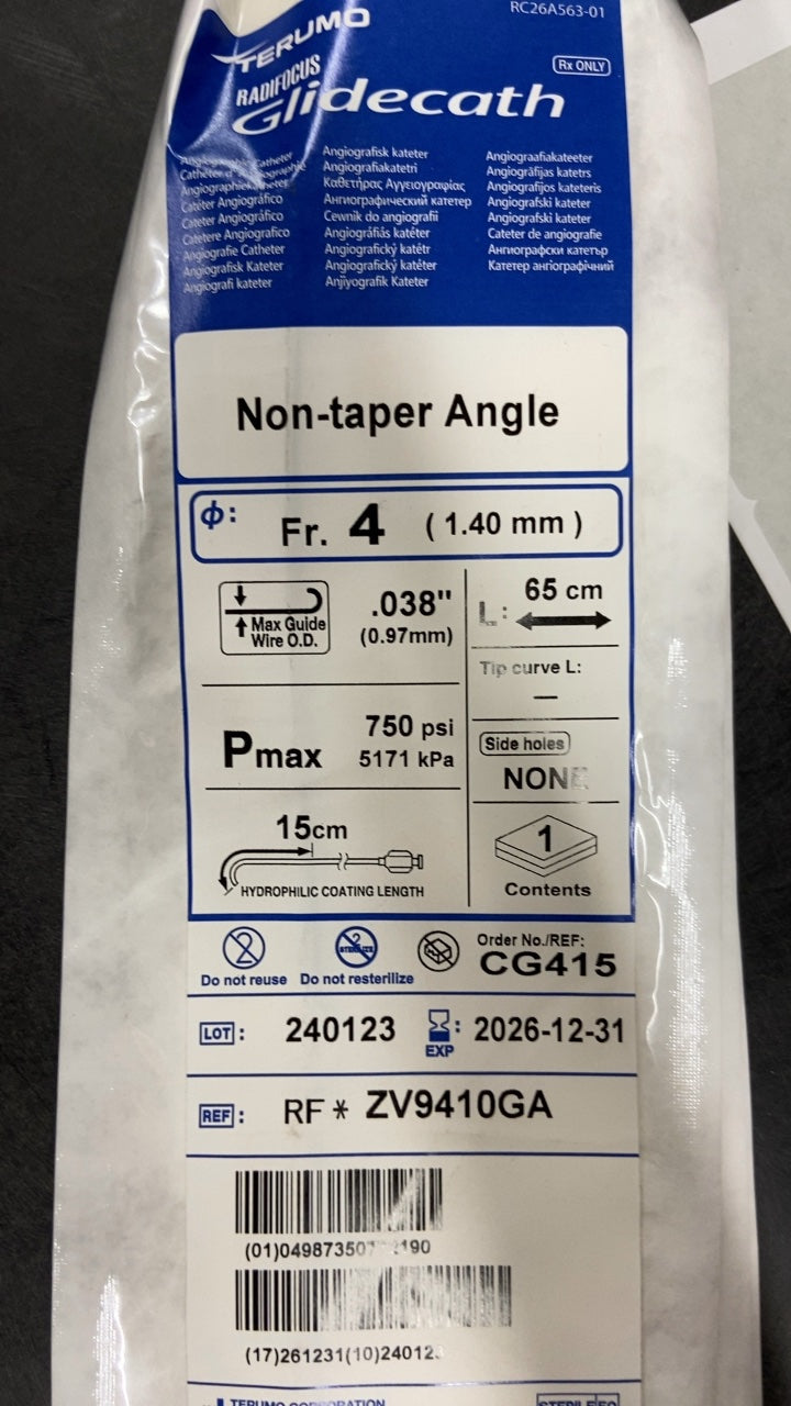 ZV9410GA - TERUMO - Radiofocus Glidecath Non-taper Angle, (EA/1)