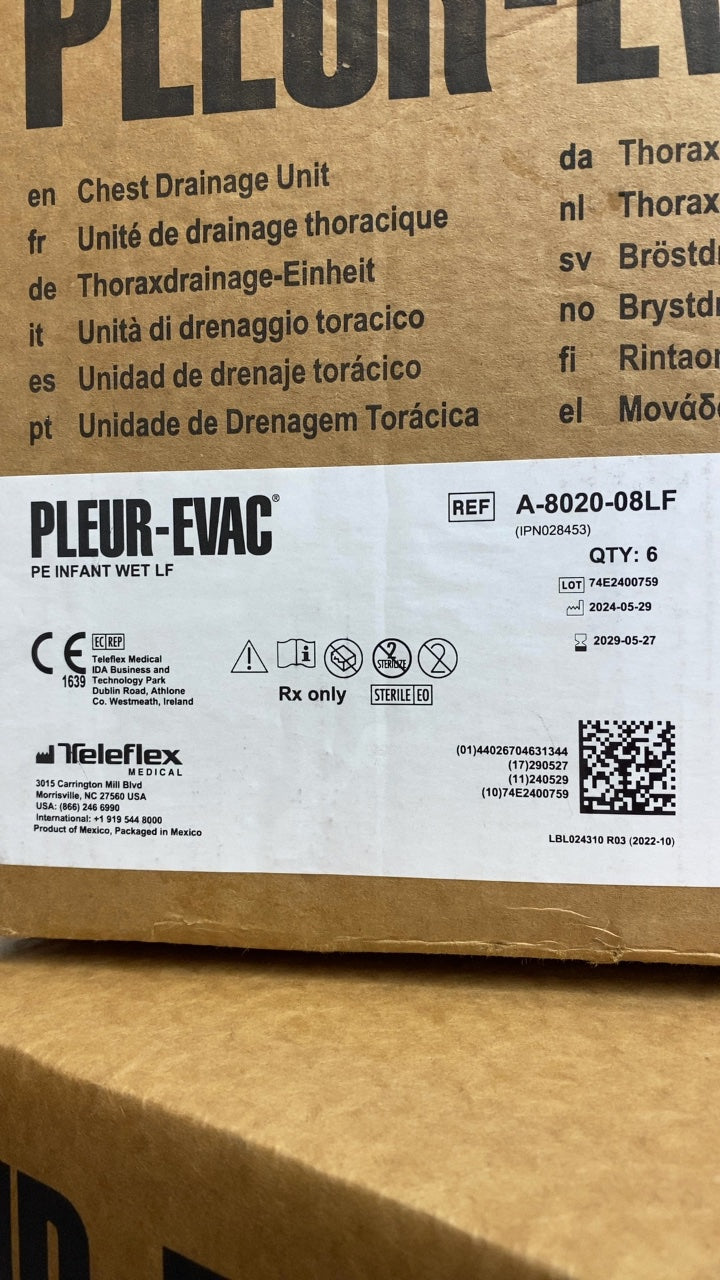 A-8020-08LF - TELEFLEX - Chest Drainage Unit, (CS/6)