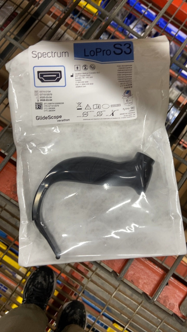 0574-0194 - VERATHON MEDICAL - GlideScope Spectrum LoPro S3 Video Laryngoscope, 11 mm Height at the Handle, 11 mm Height at the Camera, (EA/1)