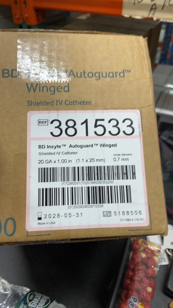 381533 - BD - BD Insyte™ Autoguard™ Winged Shielded IV Catheter, (CS/200)