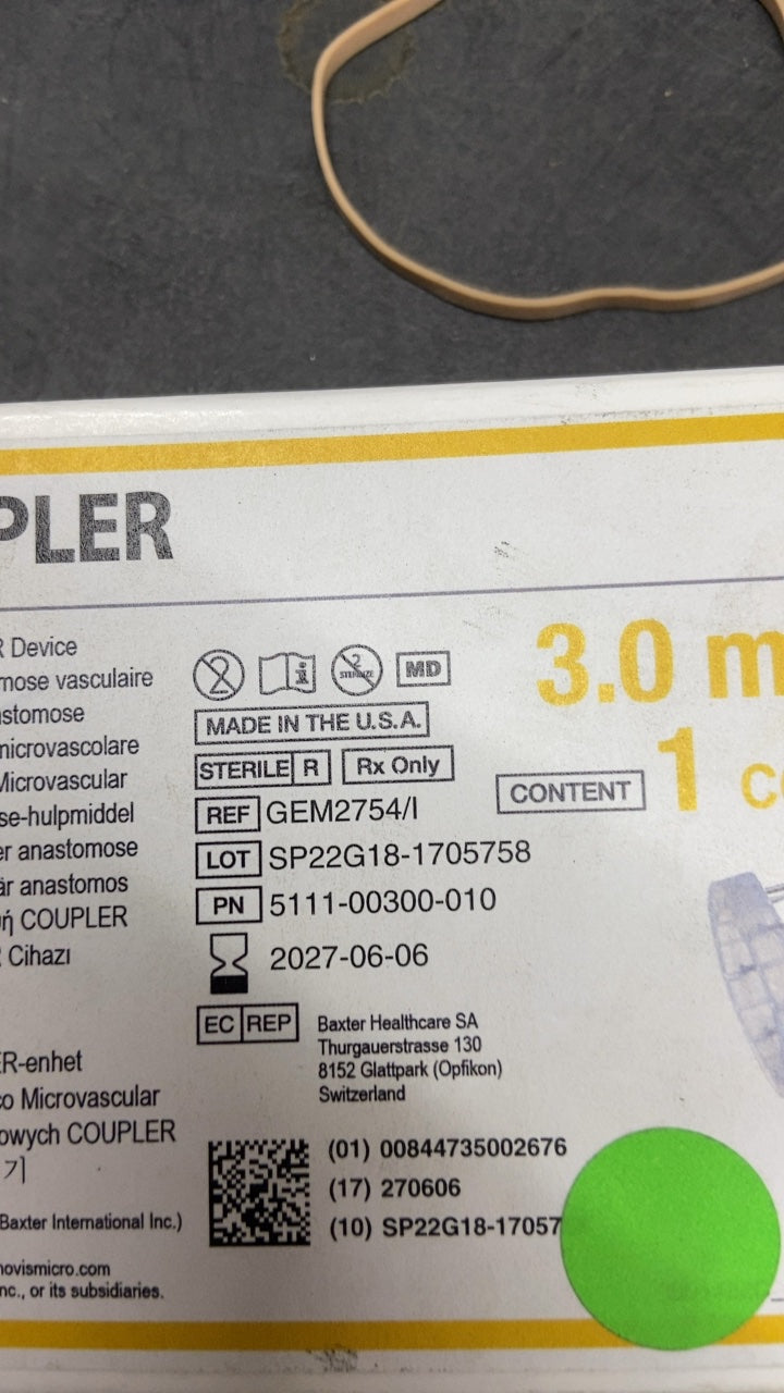 GEM2754/I - BAXTER - Microvascular Anastomose COUPLER, (BX/1)