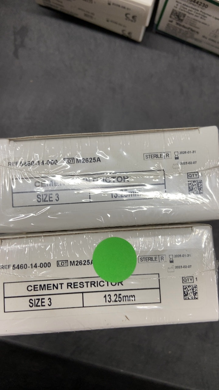 5460-14-000 - DEPUY - CEMENT RESTRICTOR SIZE 3 13.25mm, (BX/1)