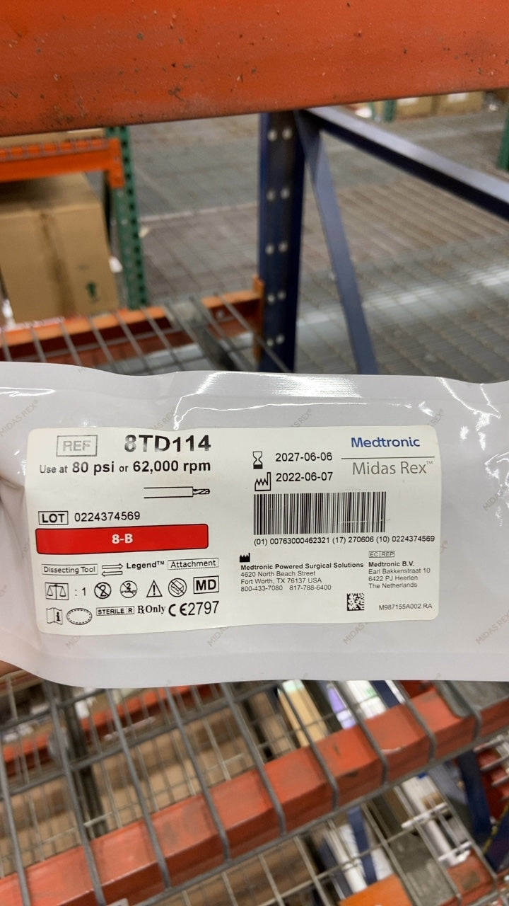 8TD114 - MEDTRONIC - Midas Rex Twist Drill, 0.8 mm Head Diameter, 8 cm Shaft Length, (EA/1)