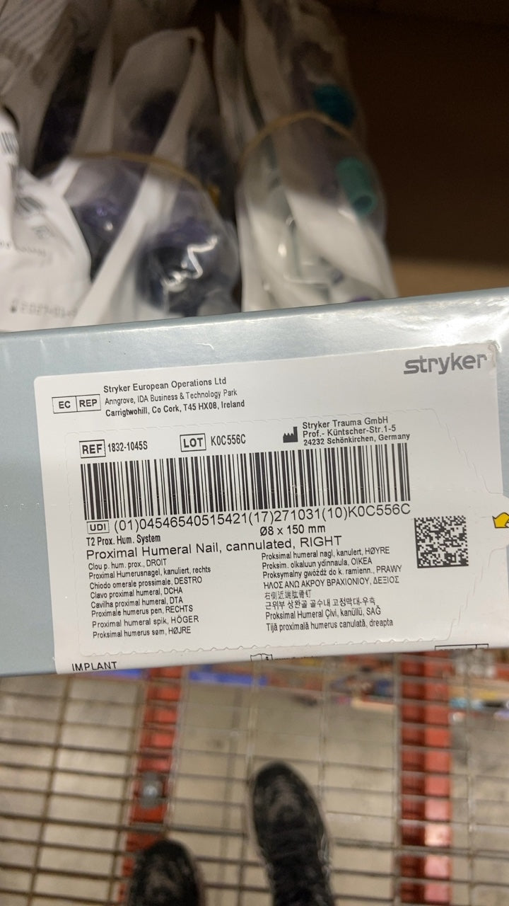 1832-1045S - STRYKER - Proximal Humeral Nail, cannulated, RIGHT, (BX/1)