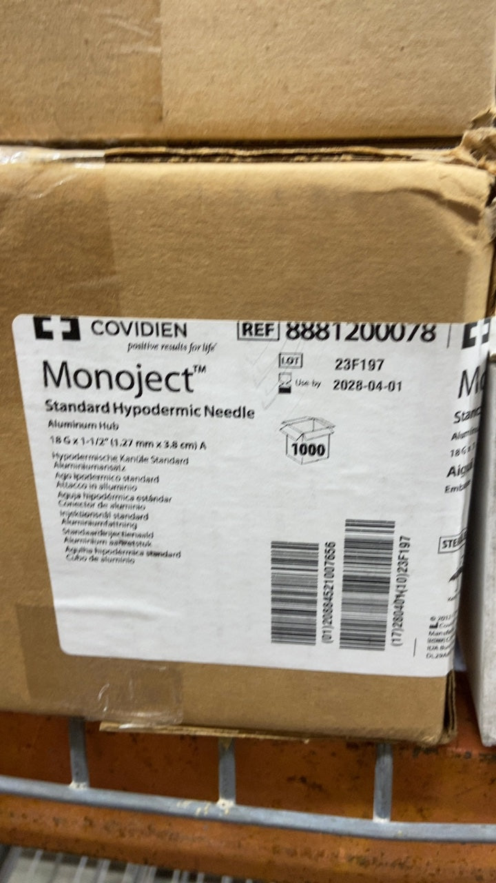 8881200078 - COVIDIEN - Injoject Standard Hypodermic Needle, (CS/1000)