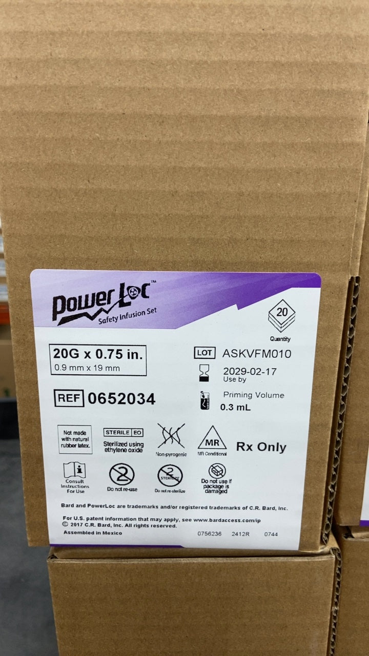 652034 - BARD - Port Access Needle Powerloc 20G X 0.75 Inch, (BX/20)