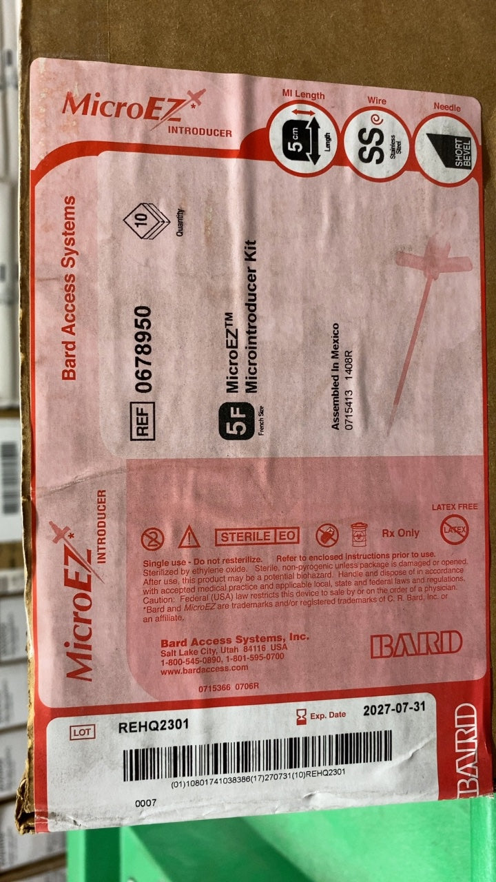 678950 - BARD - MicroEZ Introducer, (BX/10)