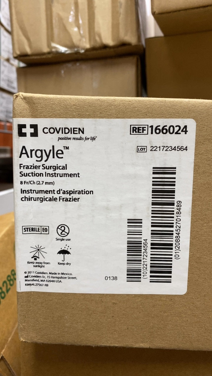 166024 - COVIDIEN - Argyle Frazier Surgical Suction Instrument 8 Fr/Ch (2.7 mm), (CS/40)
