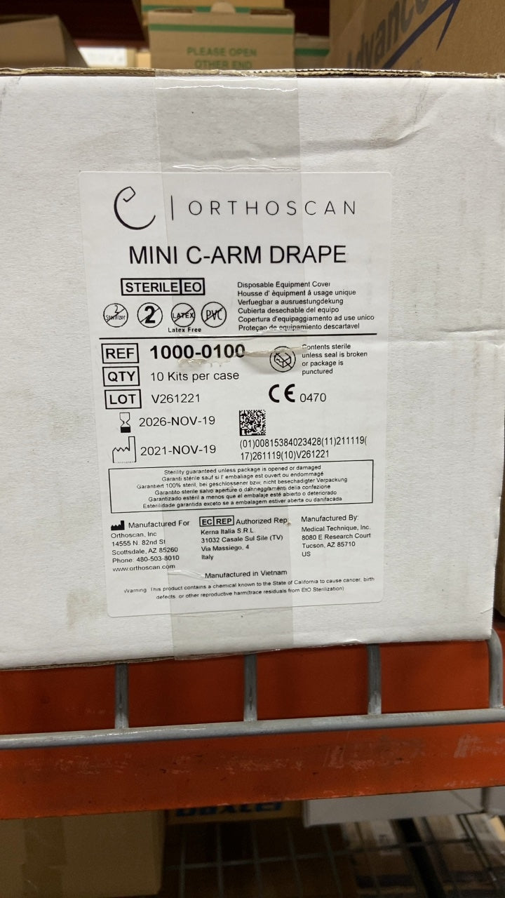 1000-0100 - MEDICAL TECHNIQUE - MINI C-ARM DRAPE, (BX/10)