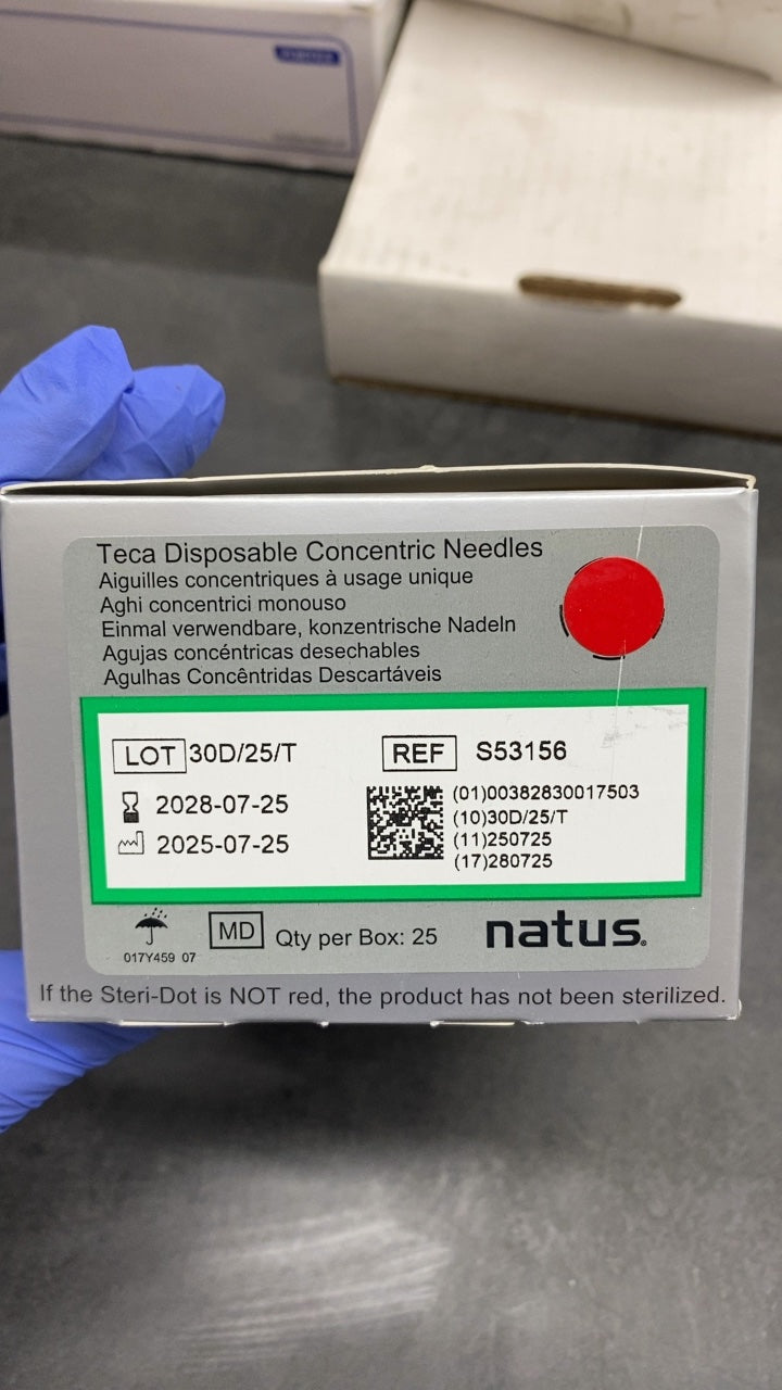 S53156 - NATUS - Teca Disposable Concentric Needles, (BX/25)