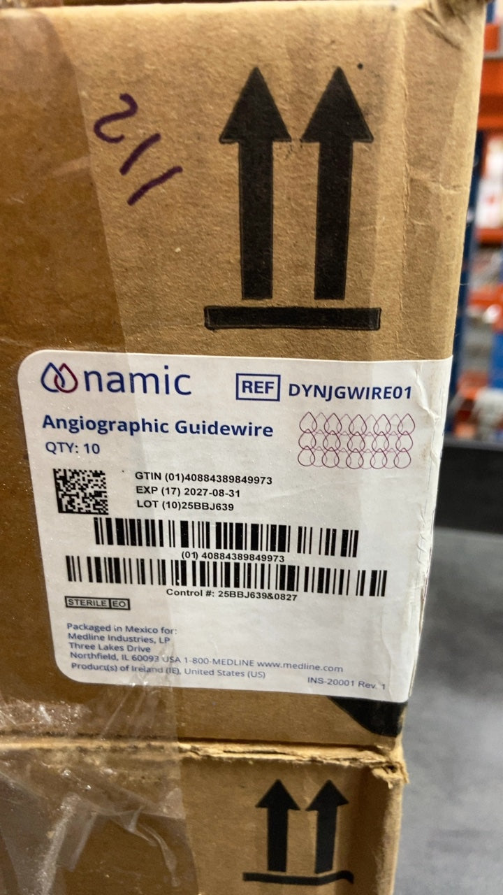 DYNJGWIRE01 - MEDLINE - Angiographic Guidewire, (BX/10)