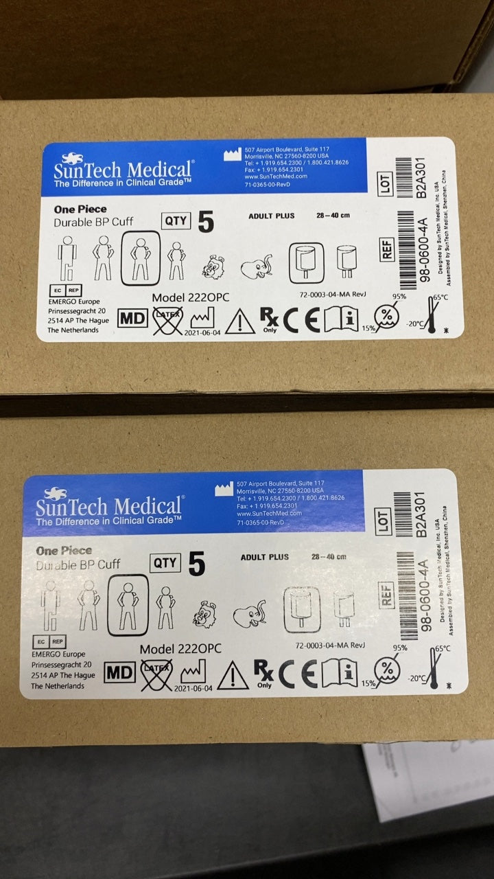 98-0600-4A - SUNTECH MEDICAL - One Piece Durable BP Cuff, (BX/5)