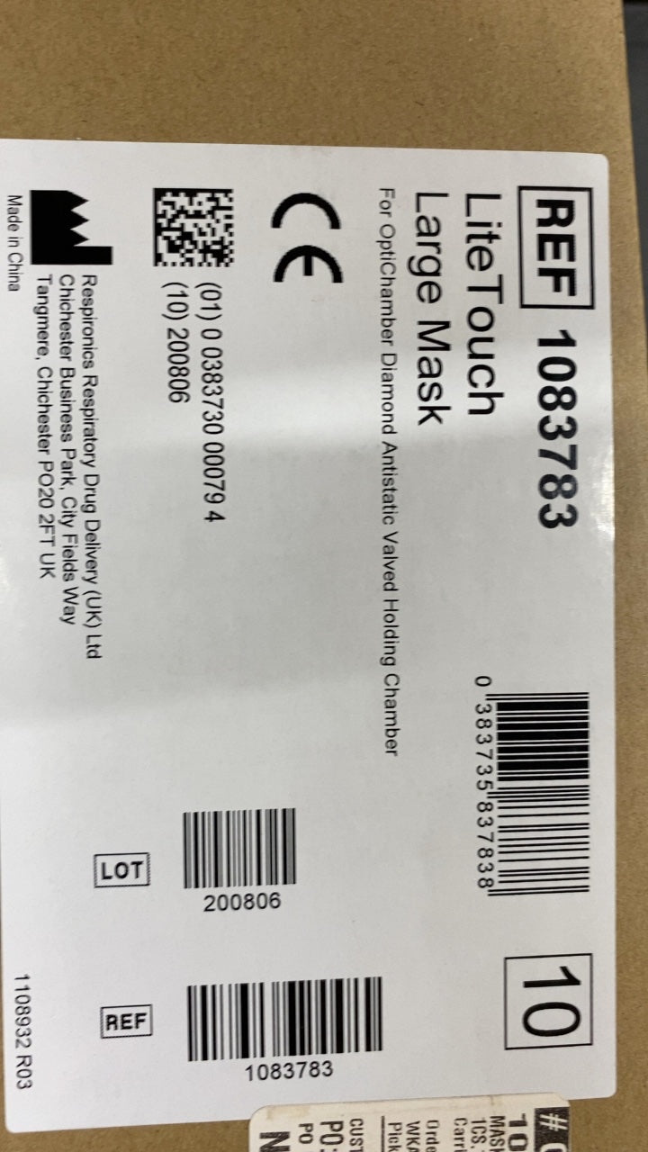 1083783 - RESPIRONICS - LiteTouch Large Mask, (BX/10)