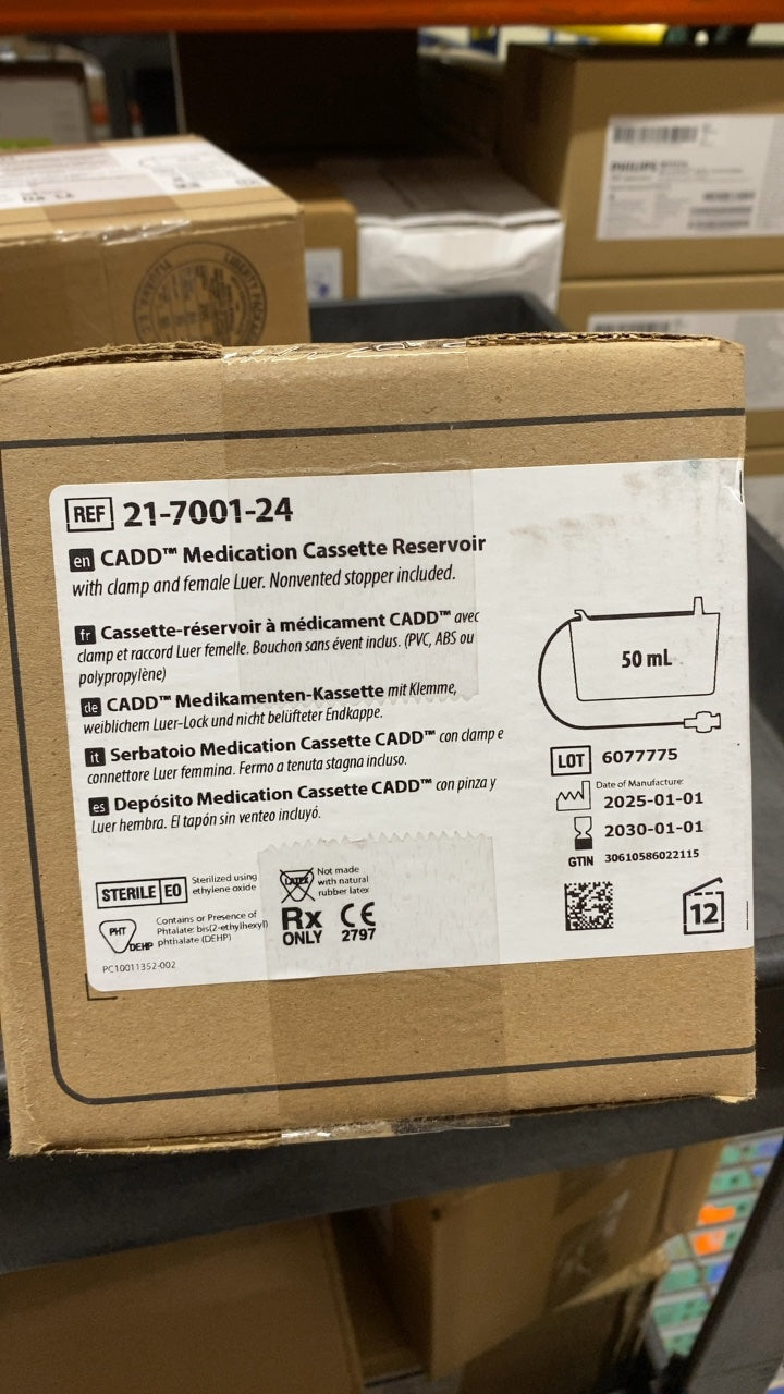 21-7001-24 - SMITHS MEDICAL - CADD™ Medication Cassette Reservoir, (BX/12)