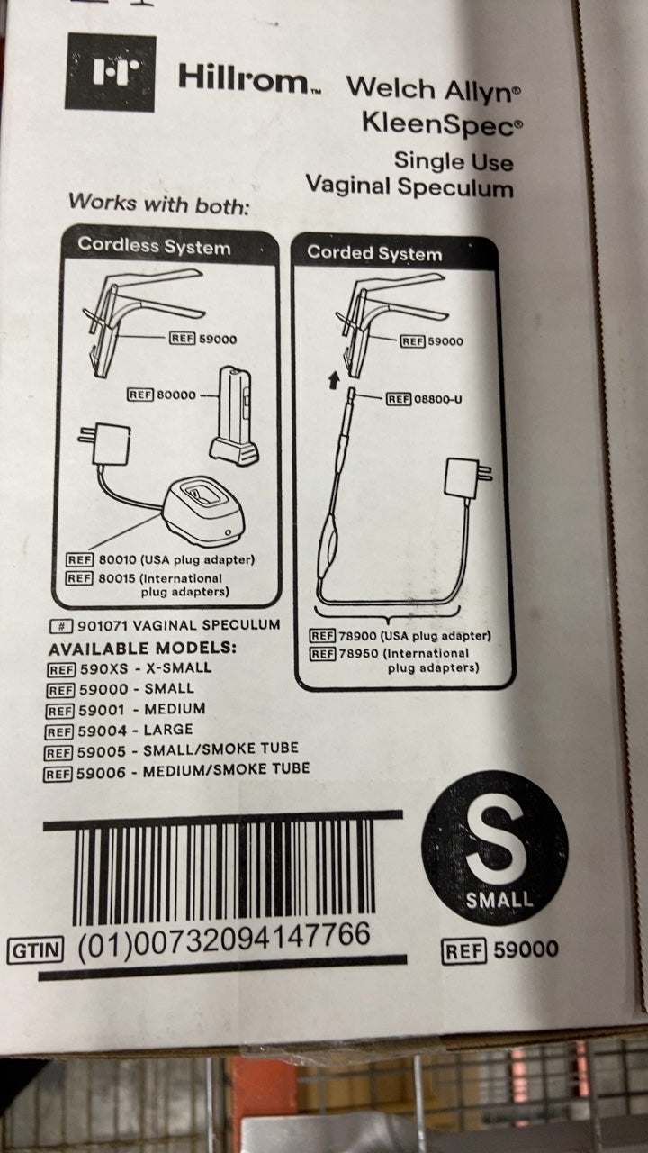 59000 - WELCH ALLYN - Welch Allyn KleenSpec Single Use Vaginal Speculum, (BX/24)