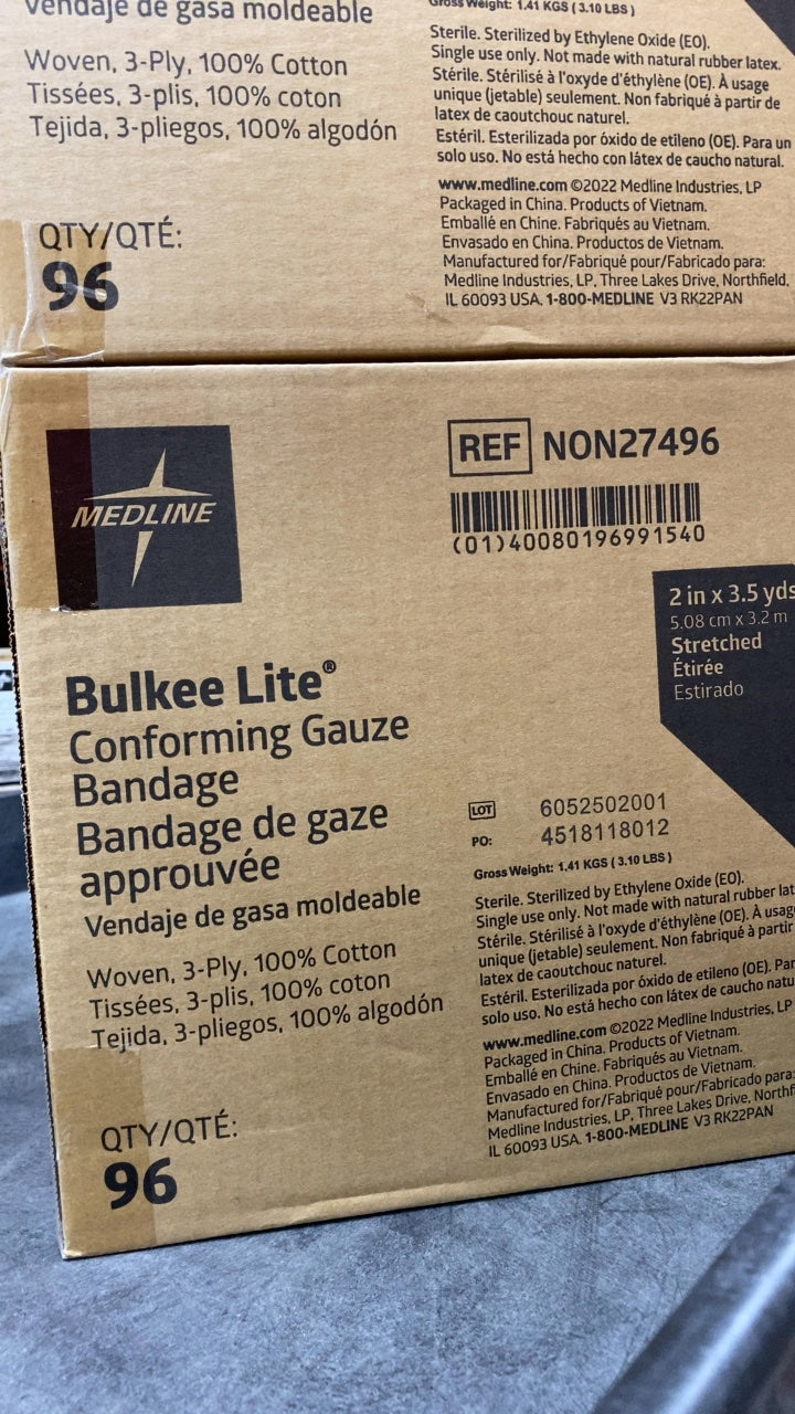 NON27496 - MEDLINE - Medline Bandage,Gauze,Bulkee Lite,2" X3.5Yd,Strl, (CS/96)