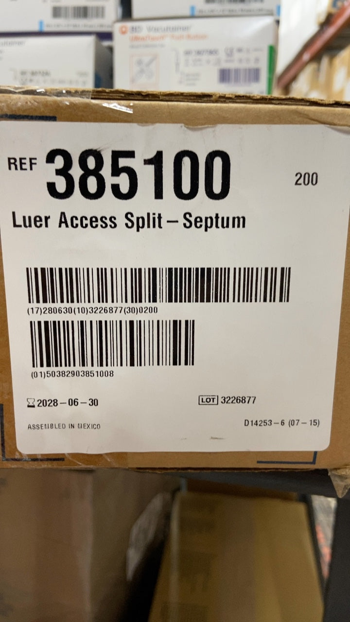 385100 - BD - Luer Access Split-Septum, (CS/200)